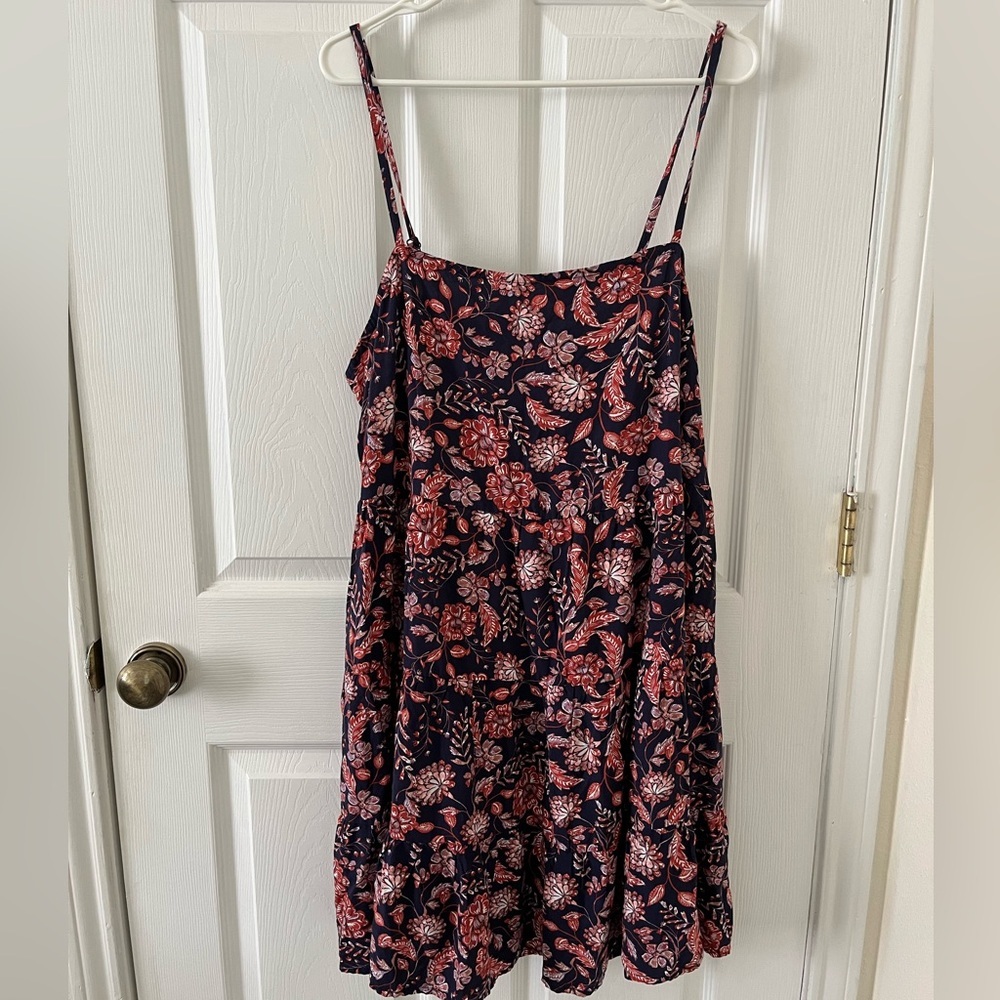 Old Navy Navy and Red Floral Dress
